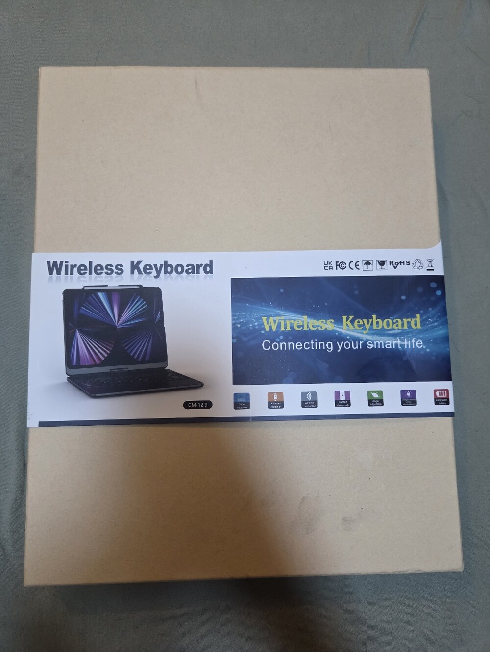 New Wireless Bluetooth Keyboard Case with Trackpad for iPad Pro 12.9" (3rd-6th G